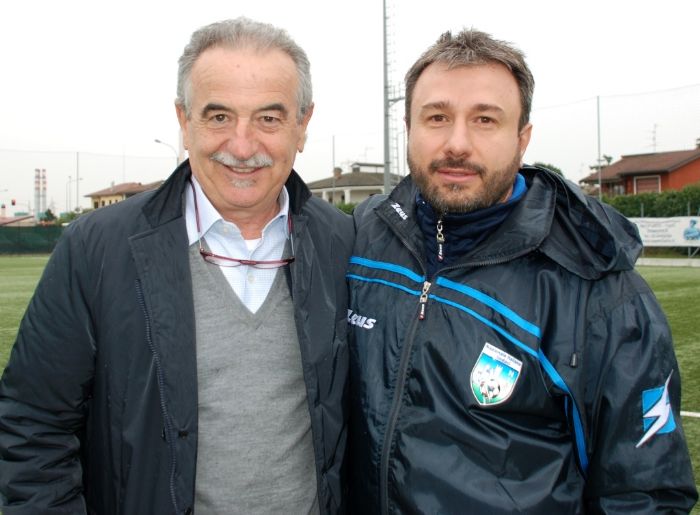 Il Mister Angelo Campi con Emiliano Mondonico, Mister dei Sindaci Lodigiani